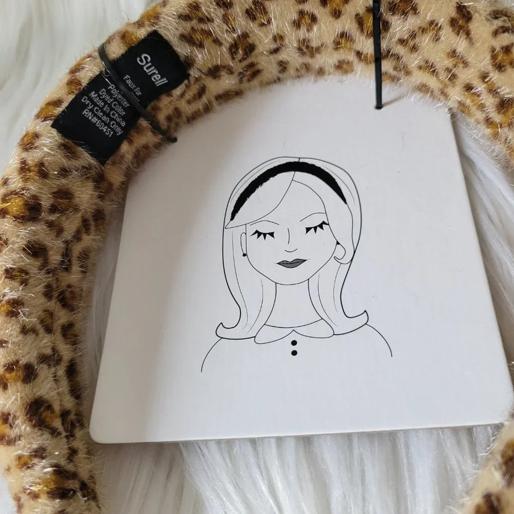 Surell Faux Fur Leopard Headband